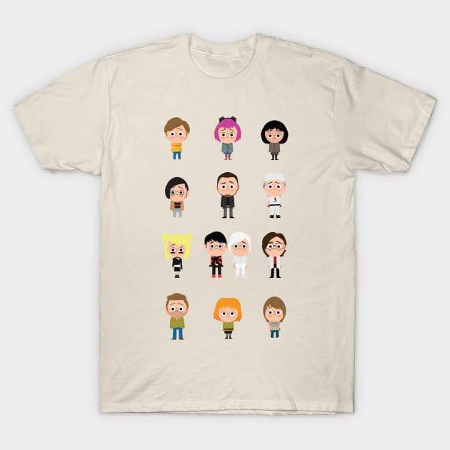 the Cast of Scott Pilgrim T-Shirt by Fall Down Tree